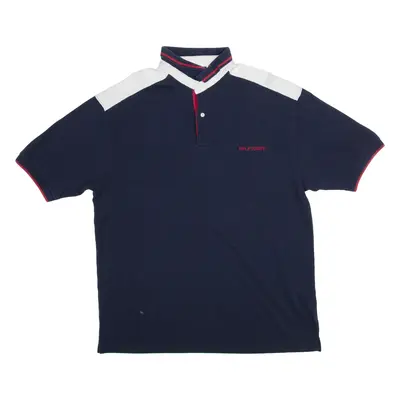 TOMMY HILFIGER Mens Polo Shirt Blue XL