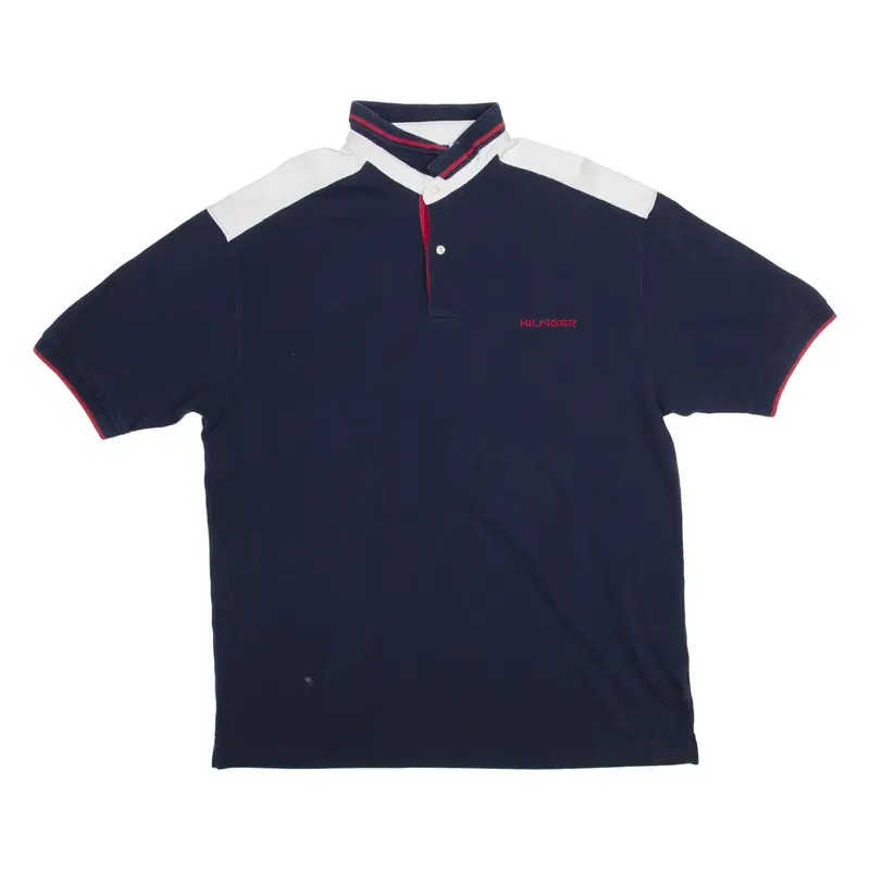 TOMMY HILFIGER Mens Polo Shirt Blue XL