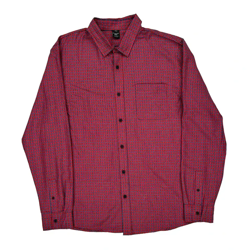 Oakley Checked Shirt - XL Red Cotton