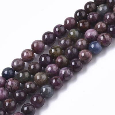 Natural Red Corundum/Ruby and Sapphire Beads Strands