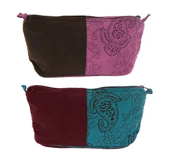 Wallflower Cosmetic Bag - Burgundy