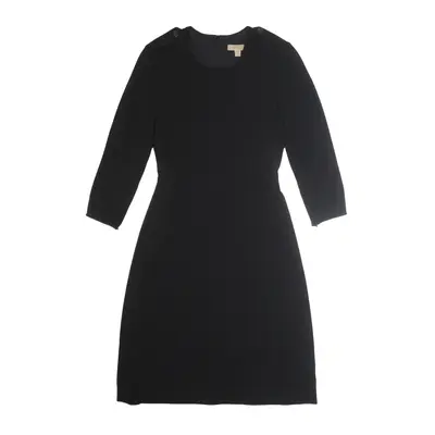 BURBERRY Formal A-Line Dress Black Long Sleeve Midi Womens UK 4