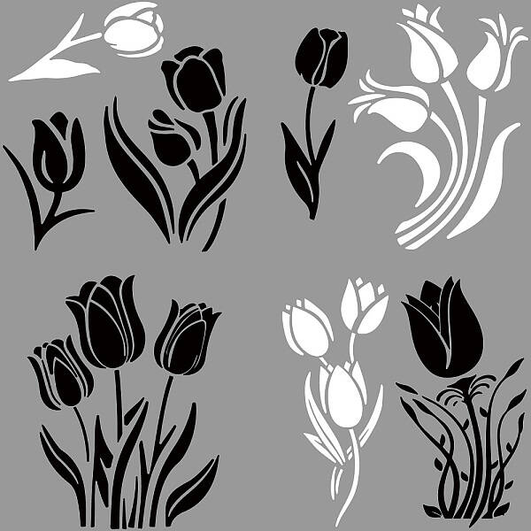4Pcs 4 Styles PET Waterproof Self-adhesive Car Stickers