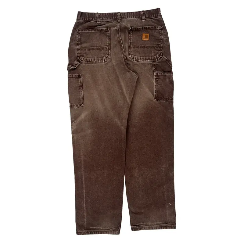Carhartt Double Knee Carpenter Trousers - 32W 32L Brown Cotton | Size: 32″ waist