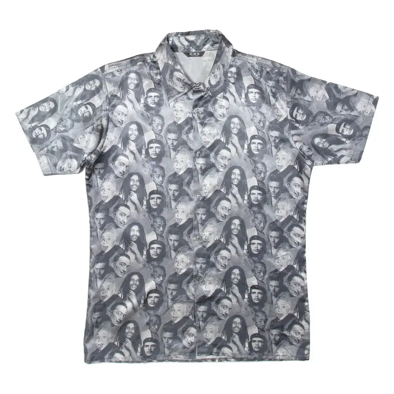 CRK Famous Figures Mens Shirt Grey M