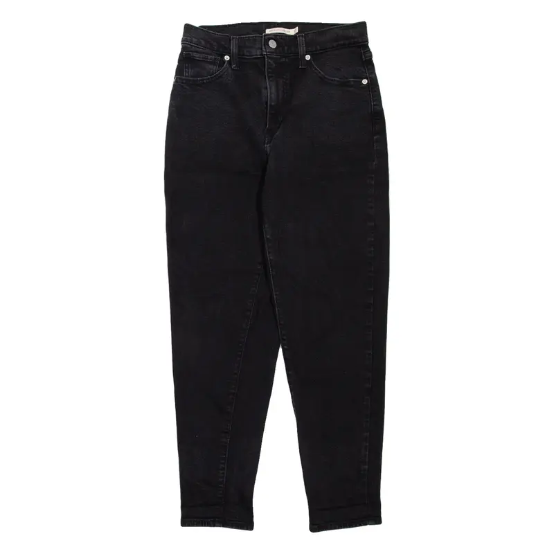 LEVI'S High Waisted Womens Jeans Black Regular Mom W27 L26