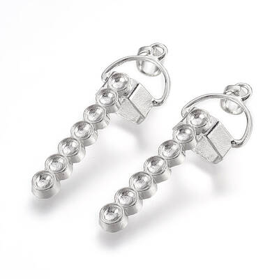 Alloy Pendant Bail Rhinestone Settings