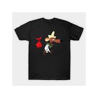 Men's Slow Poke Rodriguez Pattern T-Shirt - 100% Cotton, Black, Cartoon Dog Design, Casual Comfort Fit, Perfect for Casual We...