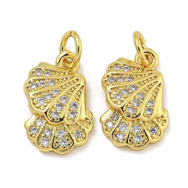 Rack Plating Brass Micro Pave Cubic Zirconia Pendants