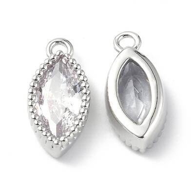 Brass Pendants with Clear Glass Pendants
