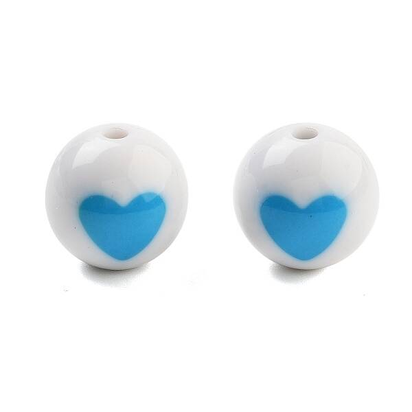 Opaque Printed Acrylic Beads
