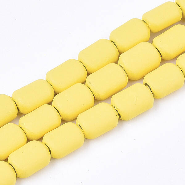 Spray Painted Non-magnetic Synthetic Hematite Beads Strands