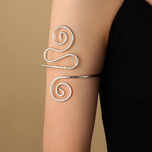 Alloy Upper Arm Open Cuff Bangles