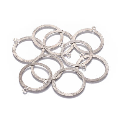 Tarnish Resistant 201 Stainless Steel 2-Loop Link Pendants