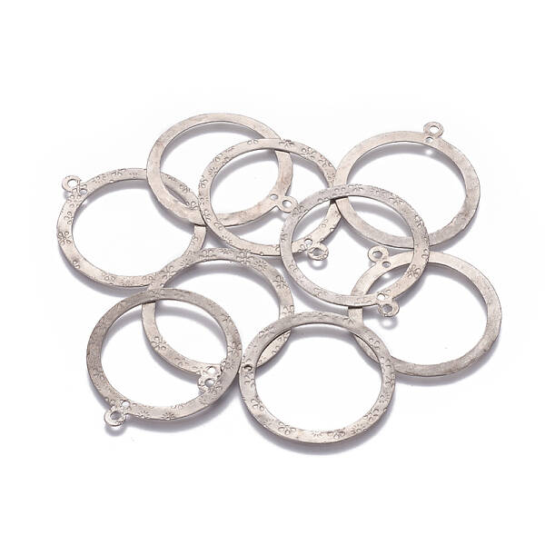 Tarnish Resistant 201 Stainless Steel 2-Loop Link Pendants