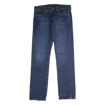 LEE Mens Jeans Blue Slim Straight Stone Wash W32 L32