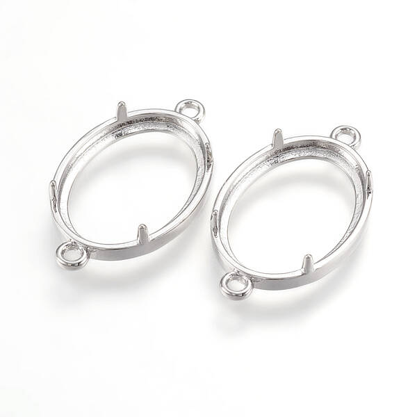 Brass Cabochon Connector Settings
