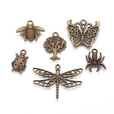 Tibetan Style Alloy Insect Pendants