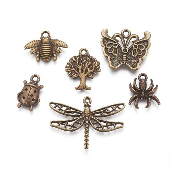 Tibetan Style Alloy Insect Pendants