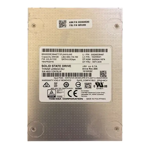 00PA999 Lenovo 256GB Multi-Level Cell SATA 6Gb/s 2.5-Inch Solid State Drive