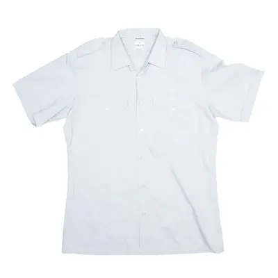 RUDIN PLAFFEIEN Blue 90s Worker Short Sleeve Shirt Mens M