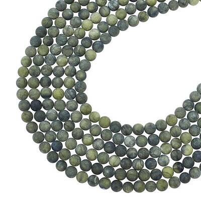 Round Frosted Natural TaiWan Jade Beads Strands