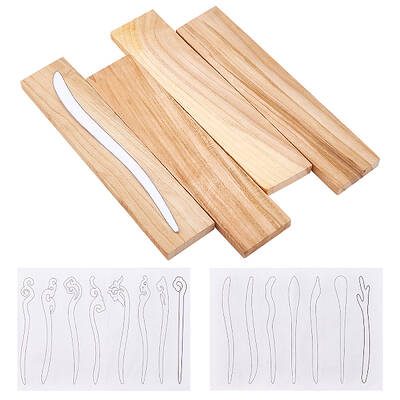Peach Wood Hair Stick Findings