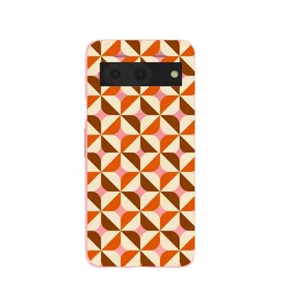 Bubblegum Pink Groovy Tiles Google Pixel 8 Case