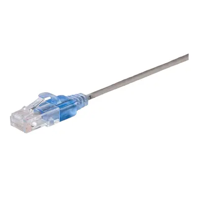 29439 Monoprice Cat6A Ethernet Patch Cable SlimRun Snagless RJ45 550MHz UTP Pure Bare Copper 10G 30AWG 10-Pack 2ft Gray