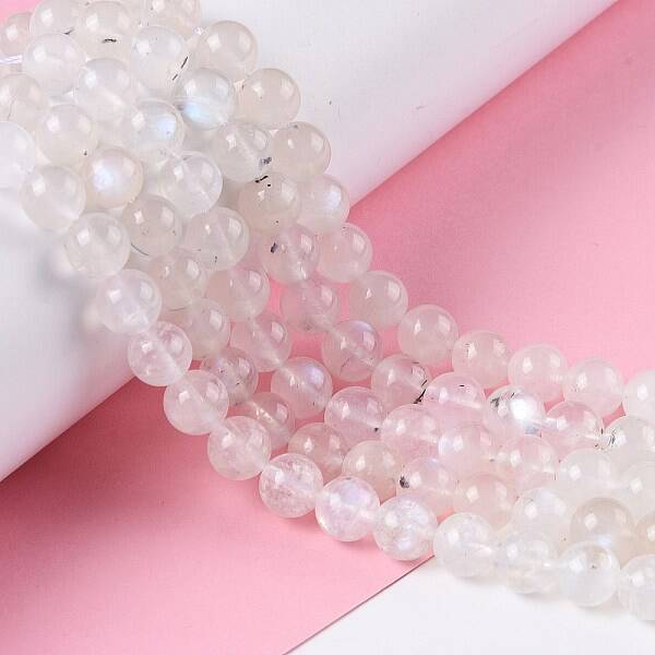 Natural Rainbow Moonstone Beads Strands