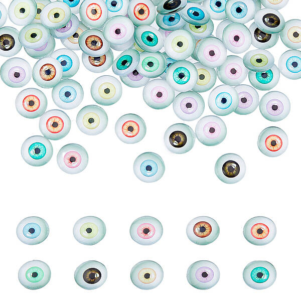100Pcs Glass Craft Eyes Cabochons