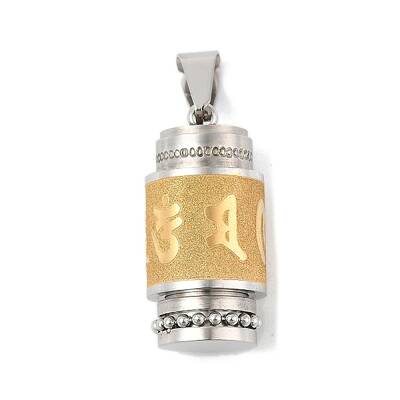 Buddhist Jewelry 304 Stainless Steel Textured Pendants