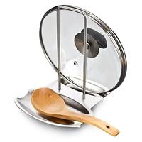 1 Piece Stainless Steel Pot Lid Holder, Modern Removable Kitchen Cooking Utensil Drain Rack, Kitchen Utensils & Gadgets for H...