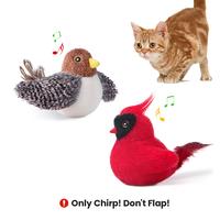 Potaroma (DON'T FLAP WINGS) Chirping Birds 2 Pcs Cat Toys with Catnip SilverVine, Interactive Bird Cat Toy Cat Kicker, Lifeli...