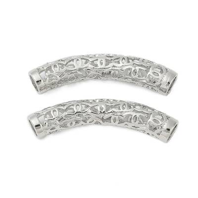 Hollow Out Brass Tube Beads