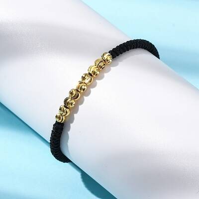 Polyester Cord Braided Bead Bracelets for Women