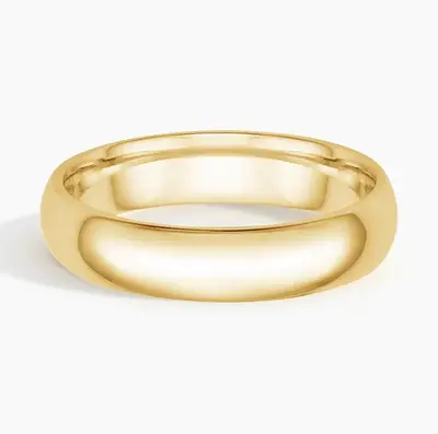 10K Gold 5 mm Comfort Fit Wedding Ring