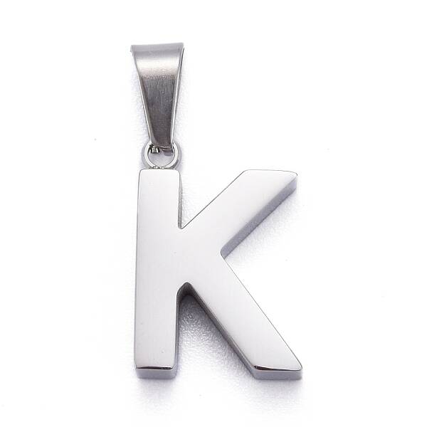 Non-Tarnish 304 Stainless Steel Letter Pendants