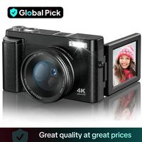 GLOBAL PICK 4K Digital Camera, 48MP Vlogging Photo Camera, Compact Electronics 16X Zoom Camera with Flip Screen, 32G SD Card...