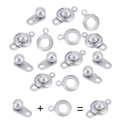 50 Sets 201 Stainless Steel Snap Clasps