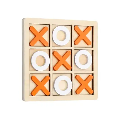 1 Set Wooden Board Tic Tac Toe Game, XO Table Toy, Classical Family Children Puzzle Game, Educational Toy