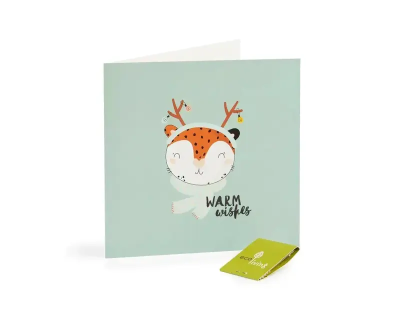 Recycled Christmas Cards - Cute Animal Cards (FSC 100%) | Style: Cat