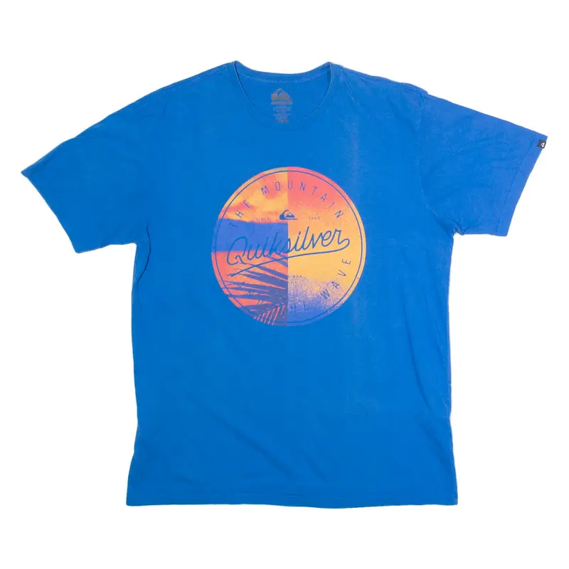 QUIKSILVER Mens T-Shirt Blue Crew Neck XL