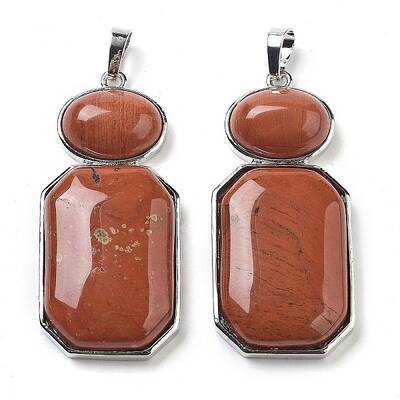 Natural Red Jasper Human Body Shaped Pendants