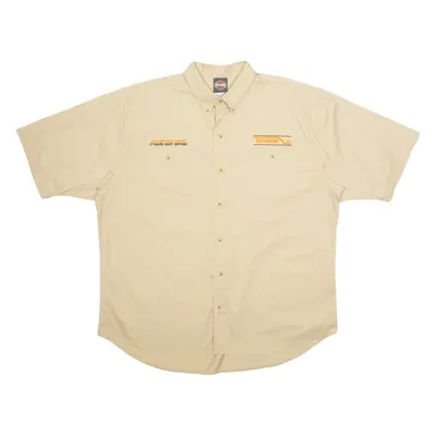 HARLEY DAVIDSON 2008 Driver's Award Mens Plain Shirt Brown 2XL