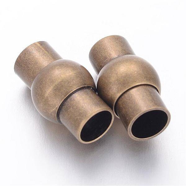 Brass Magnetic Clasps with Glue-in Ends