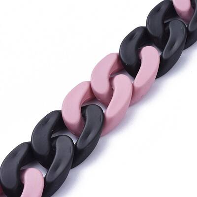 Handmade Opaque Spray Painted Acrylic Curb Chains