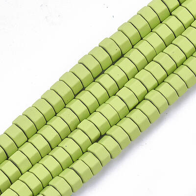 Spray Painted Non-magnetic Synthetic Hematite Beads Strands