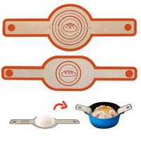 Silicone Bread Sling, 2 Counts/set Non-stick & Easy Clean Reusable Silicone Bread Baking Mat with Extra Long Handles, Baking ...