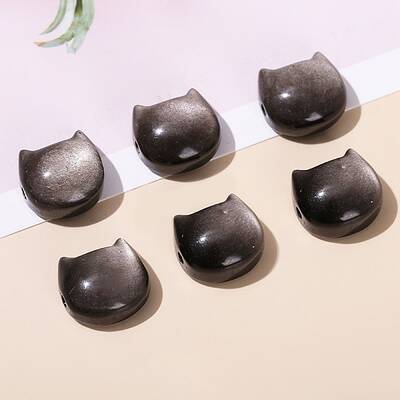Natural Silver Obsidian Beads